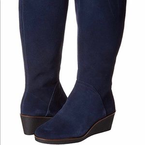 NEW blue suede high boots